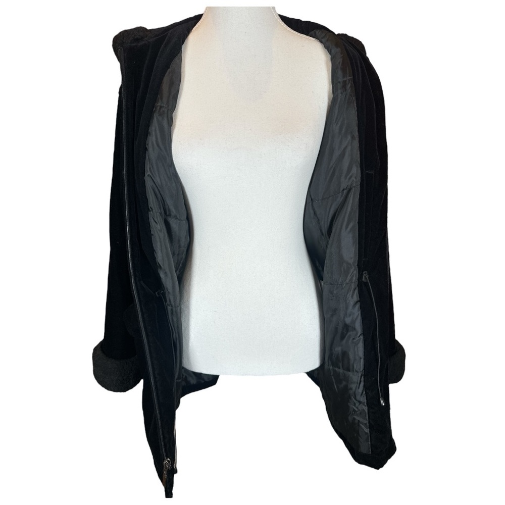 Gallery Black Teddy Hooded Jacket - Picture 9 of 12